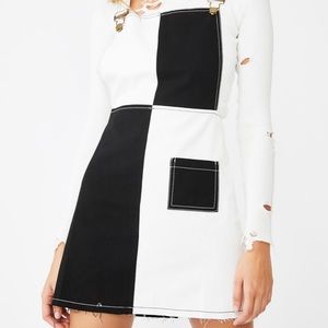 Valfré black and white overall dress